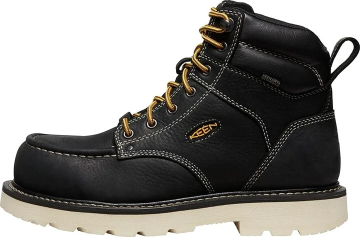 KEEN Utility Cincinnati 90 Degree 6 Waterproof (Comp Toe) Men's Work Boots Black/Sandshell : 9.5 EE - Wide, Leather - Image 5