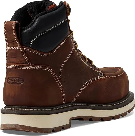 KEEN Utility Cincinnati 90 Degree 6 Waterproof (Comp Toe) Men's Work Boots Tuscan Red/Sandshell : 9.5 EE - Wide, Leather - Image 4