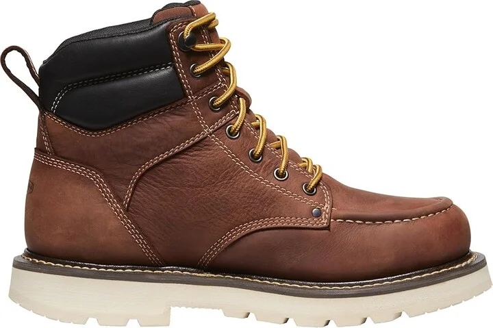 KEEN Utility Cincinnati 90 Degree 6 Waterproof Soft Toe Men's Work Boots Tuscan Red/Sandshell : 9.5 EE - Wide, Leather - Image 6