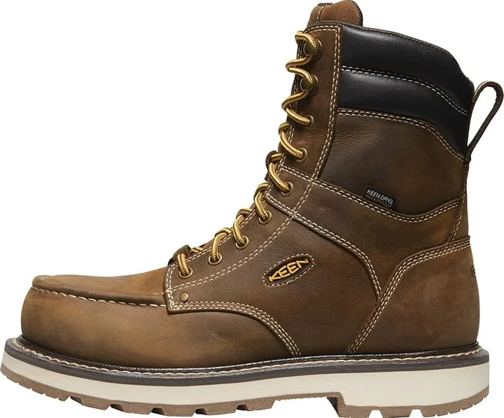 KEEN Utility Cincinnati 90 Degree 8 Waterproof (Comp Toe) Men's Work Boots Belgian/Sandshell : 9.5 EE - Wide, Leather/Rubber - Image 6