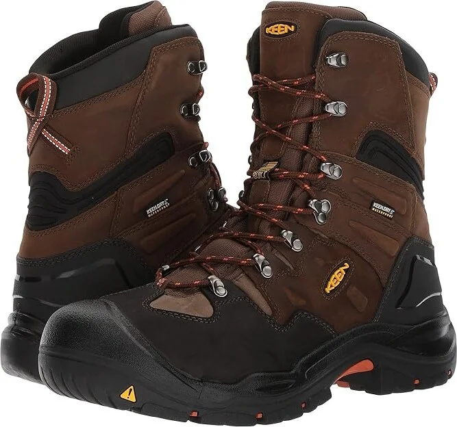 KEEN Utility Coburg 8 Waterproof (Steel Toe) Men's Work Boots Cascade Brown/Brindle : 9.5 D - Medium, Leather/Textile