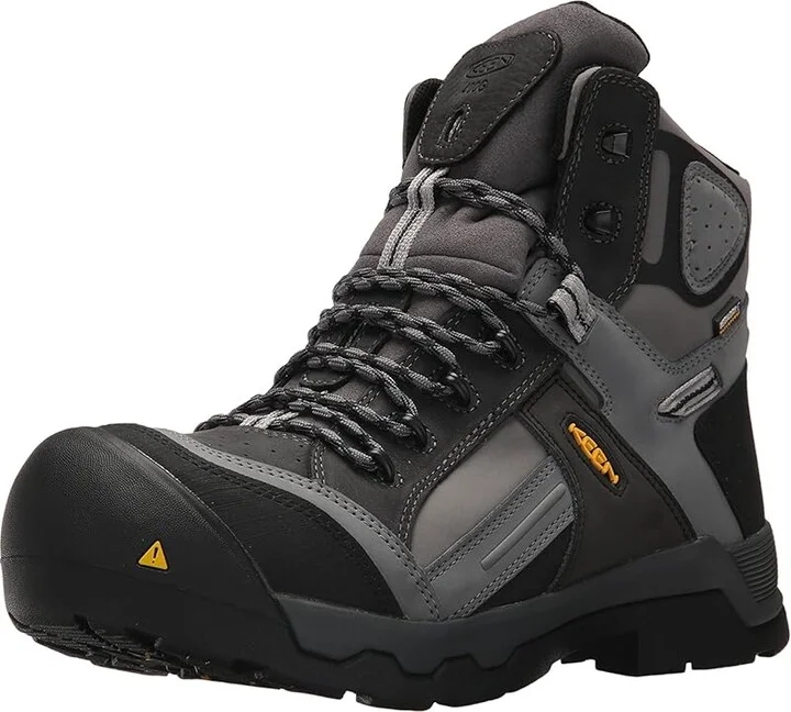 KEEN Utility Davenport 6 400G CT Waterproof (Comp Toe) Men's Work Boots Magnet/Steel/Grey : 9.5 D - Medium, Suede - Image 2
