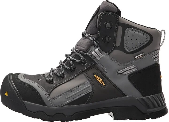 KEEN Utility Davenport 6 400G CT Waterproof (Comp Toe) Men's Work Boots Magnet/Steel/Grey : 9.5 D - Medium, Suede - Image 7