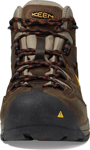 KEEN Utility Detroit XT Mid Soft Toe Waterproof Men's Work Boots Black Olive/Leather Brown : 7 D - Medium - Image 4