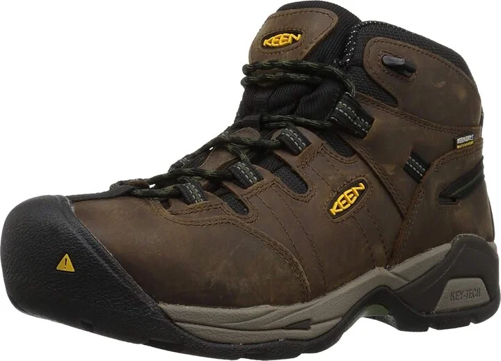 KEEN Utility Detroit XT Mid Steel Toe Waterproof Men's Work Boots Cascade Brown/Bronze Green : 16 D - Medium - Image 2
