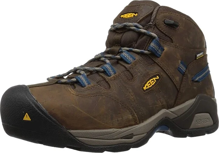 KEEN Utility Detroit XT Mid Steel Toe Waterproof Men's Work Boots Cascade Brown/Orion Blue : 7 D - Medium - Image 2