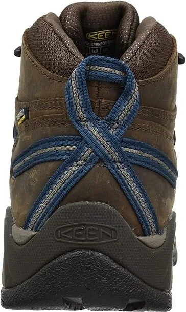 KEEN Utility Detroit XT Mid Steel Toe Waterproof Men's Work Boots Cascade Brown/Orion Blue : 7 D - Medium - Image 5
