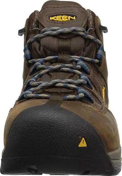 KEEN Utility Detroit XT Mid Steel Toe Waterproof Men's Work Boots Cascade Brown/Orion Blue : 7 D - Medium - Image 6