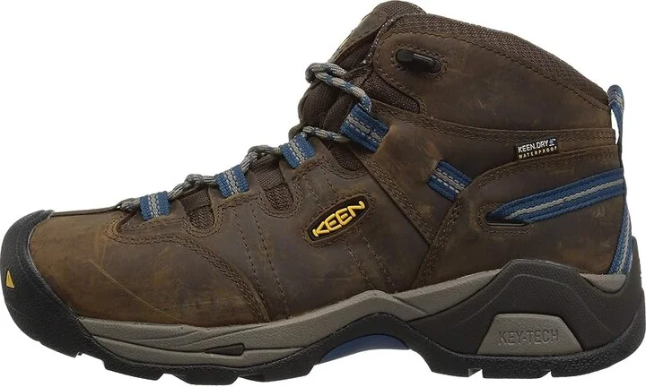 KEEN Utility Detroit XT Mid Steel Toe Waterproof Men's Work Boots Cascade Brown/Orion Blue : 7 D - Medium - Image 7