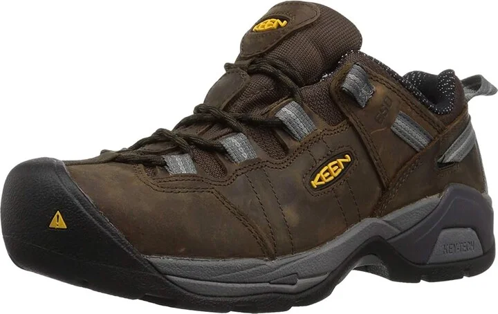 KEEN Utility Detroit XT Steel Toe ESD Men's Work Boots Cascade Brown/Gargoyle : 7 EE - Wide, Leather - Image 2