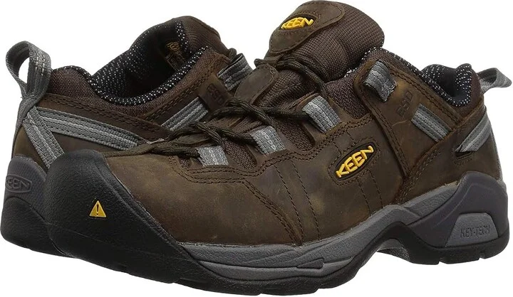 KEEN Utility Detroit XT Steel Toe ESD Men's Work Boots Cascade Brown/Gargoyle : 7 EE - Wide, Leather