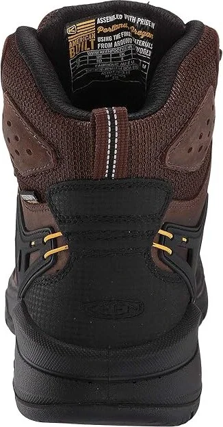 KEEN Utility Dover 6 Waterproof (Comp Toe) Men's Work Boots Dark Earth/Black : 9.5 EE - Wide, Textile/Synthetic/Leather - Image 5