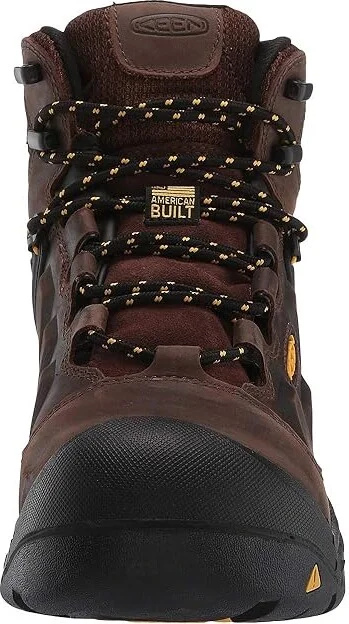 KEEN Utility Dover 6 Waterproof (Comp Toe) Men's Work Boots Dark Earth/Black : 9.5 EE - Wide, Textile/Synthetic/Leather - Image 6