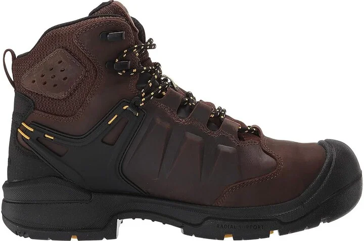 KEEN Utility Dover 6 Waterproof (Comp Toe) Men's Work Boots Dark Earth/Black : 9.5 EE - Wide, Textile/Synthetic/Leather - Image 8