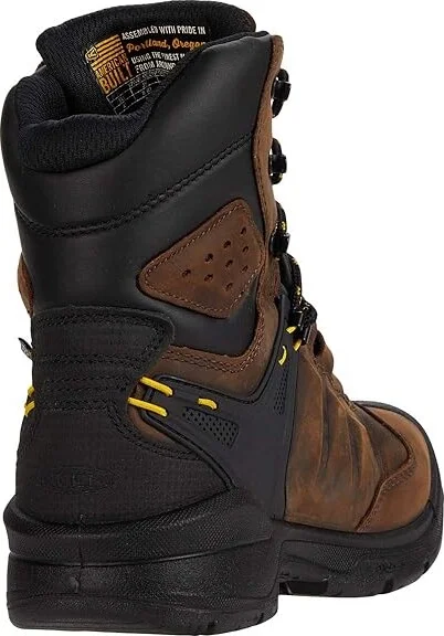KEEN Utility Dover 8 Insulated Waterproof Boot (Carbon-fiber Toe) Men's Shoes Dark Earth/Black : 9.5 EE - Wide, Synthetic/Leather - Image 4