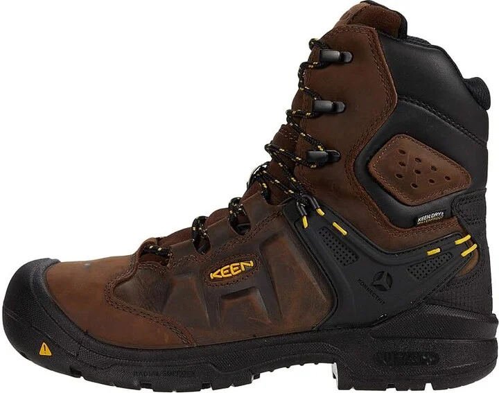 KEEN Utility Dover 8 Insulated Waterproof Boot (Carbon-fiber Toe) Men's Shoes Dark Earth/Black : 9.5 EE - Wide, Synthetic/Leather - Image 6