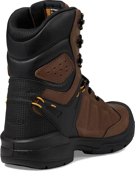 KEEN Utility Dover 8 Waterproof (Carbon-fiber Toe) Men's Shoes Dark Earth/Black : 9.5 EE - Wide, Textile/Synthetic/Leather - Image 4