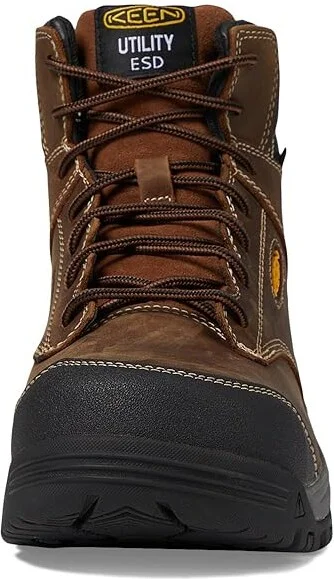 KEEN Utility Evanston 6 Composite Toe ESD Men's Work Boots Bison/Black : 10.5 EE - Wide, Leather - Image 2