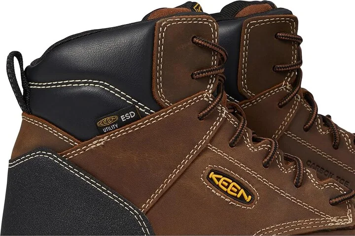 KEEN Utility Evanston 6 Composite Toe ESD Men's Work Boots Bison/Black : 10.5 EE - Wide, Leather - Image 6