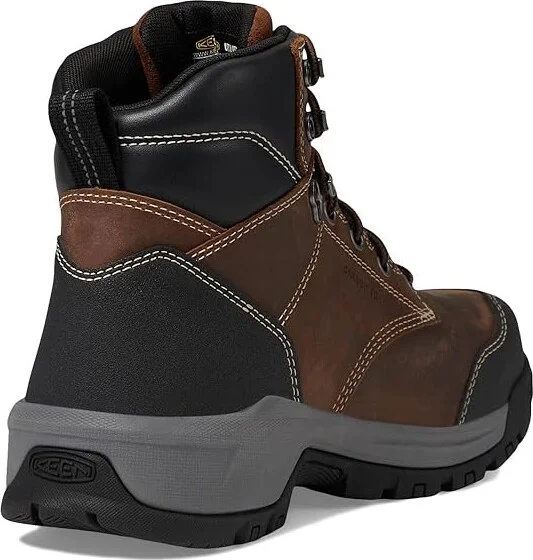 KEEN Utility Evanston 6 Composite Toe Waterproof Internal Met Guard Men's Work Boots Bison/Black : 11 D - Medium, Leather - Image 4