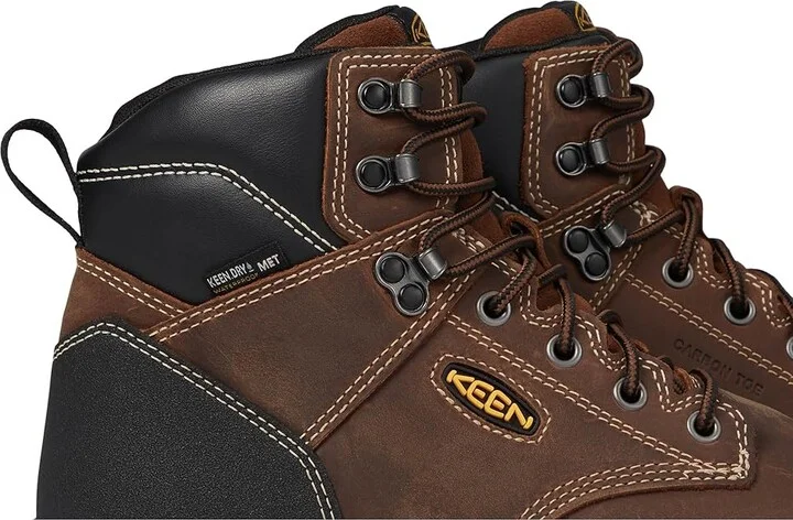 KEEN Utility Evanston 6 Composite Toe Waterproof Internal Met Guard Men's Work Boots Bison/Black : 11 D - Medium, Leather - Image 6