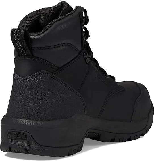KEEN Utility Evanston 6 Composite Toe Waterproof Men's Work Boots Black/Black : 9 D - Medium, Leather/Rubber - Image 4