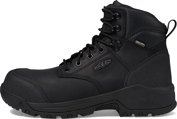 KEEN Utility Evanston 6 Composite Toe Waterproof Men's Work Boots Black/Black : 9 D - Medium, Leather/Rubber - Image 5