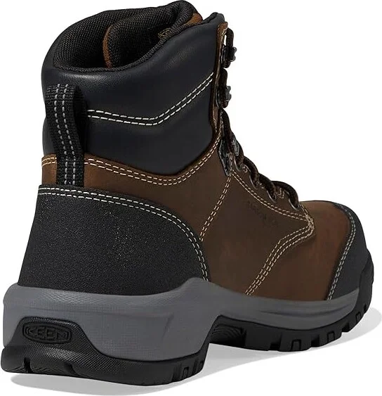 KEEN Utility Evanston 6 Composite Toe Waterproof Women's Work Boots Bison/Black : 5.5 B - Medium, Leather - Image 4