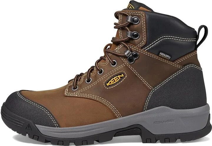 KEEN Utility Evanston 6 Soft Toe Waterproof Men's Work Boots Bison/Black : 13 EE - Wide - Image 5