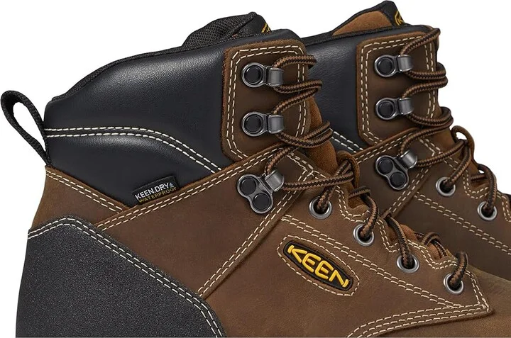 KEEN Utility Evanston 6 Soft Toe Waterproof Men's Work Boots Bison/Black : 13 EE - Wide - Image 6