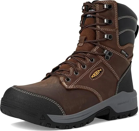 KEEN Utility Evanston 8 Soft Toe Waterproof Insulated 600G Men's Work Boots Bison/Black : 7.5 EE - Wide - Image 5