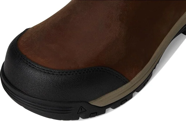 KEEN Utility Evanston Pull-On Waterproof Boot (Carbon-Fiber Toe) Men's Work Boots Bison/Black : 8.5 EE - Wide, Leather - Image 2