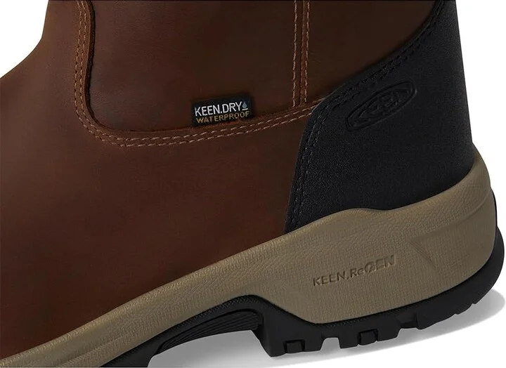 KEEN Utility Evanston Pull-On Waterproof Boot (Carbon-Fiber Toe) Men's Work Boots Bison/Black : 8.5 EE - Wide, Leather - Image 7