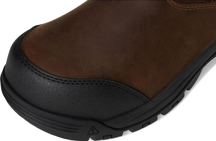 KEEN Utility Evanston Pull-On Waterproof Boot (Carbon-Fiber Toe) Women's Work Boots Bison/Black : 5.5 D - Wide, Leather - Image 2