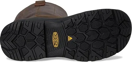 KEEN Utility Evanston Pull-On Waterproof Boot (Carbon-Fiber Toe) Women's Work Boots Bison/Black : 5.5 D - Wide, Leather - Image 3