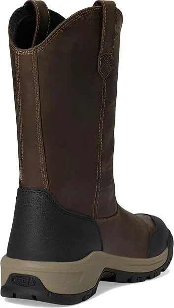 KEEN Utility Evanston Pull-On Waterproof Boot (Soft Toe) Men's Work Boots Bison/Black : 11 EE - Wide, Leather - Image 4