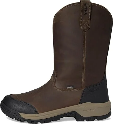 KEEN Utility Evanston Pull-On Waterproof Boot (Soft Toe) Men's Work Boots Bison/Black : 11 EE - Wide, Leather - Image 6