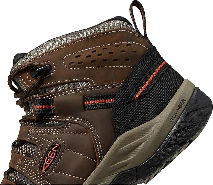 KEEN Utility Flint II Mid Soft Toe Men's Work Boots Cascade Brown/Burnt Ochre : 9 EE - Wide, Textile/Leather - Image 5