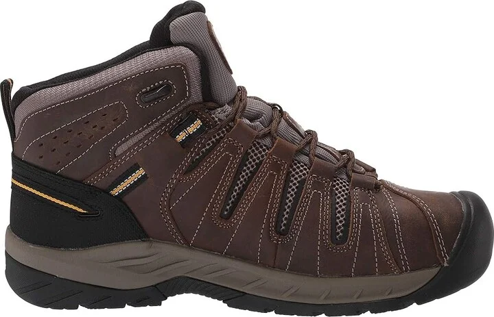 KEEN Utility Flint II Mid Steel Toe Men's Work Boots Cascade Brown/Golden Rod : 15 D - Medium, Textile/Leather - Image 8