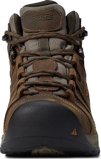 KEEN Utility Flint II Mid Waterproof Soft Toe Men's Shoes Black Olive/Brindle : 9.5 EE - Wide, Leather - Image 2