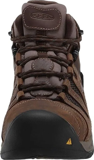 KEEN Utility Flint II Mid Waterproof (Steel Toe) Men's Work Boots Cascade Brown/Orion Blue : 9.5 EE - Wide, Textile/Leather - Image 6