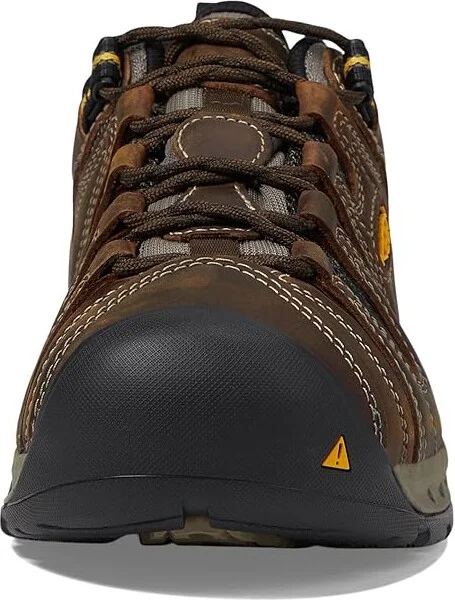 KEEN Utility Flint II (Soft Toe) Men's Work Boots Cascade Brown/Golden Rod : 9.5 EE - Wide, Textile/Leather - Image 4