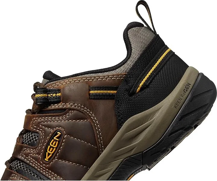 KEEN Utility Flint II (Soft Toe) Men's Work Boots Cascade Brown/Golden Rod : 9.5 EE - Wide, Textile/Leather - Image 5