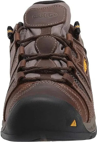 KEEN Utility Flint II (Soft Toe) Men's Work Boots Cascade Brown/Golden Rod : 9.5 EE - Wide, Textile/Leather - Image 6