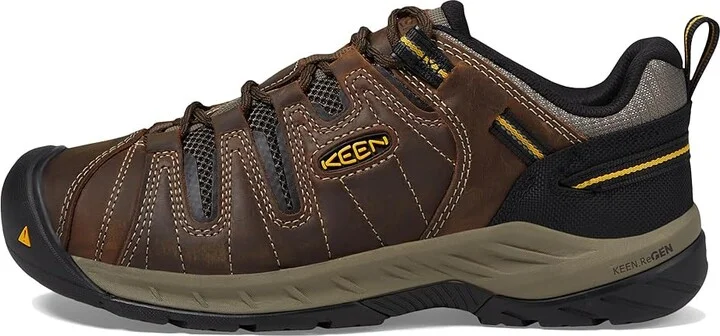 KEEN Utility Flint II (Soft Toe) Men's Work Boots Cascade Brown/Golden Rod : 9.5 EE - Wide, Textile/Leather - Image 7