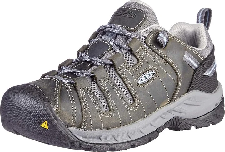 KEEN Utility Flint II (Soft Toe) Women's Work Boots Steel Grey/Paloma : 5 B - Medium, Textile/Leather - Image 2