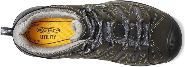 KEEN Utility Flint II (Soft Toe) Women's Work Boots Steel Grey/Paloma : 5 B - Medium, Textile/Leather - Image 3
