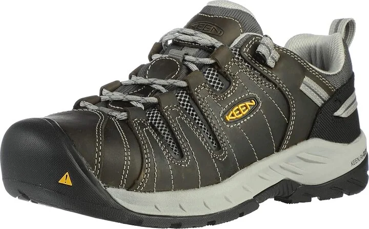 KEEN Utility Flint II (Steel Toe) Men's Work Boots Gargoyle/Paloma : 9.5 D - Medium, Textile/Leather - Image 2