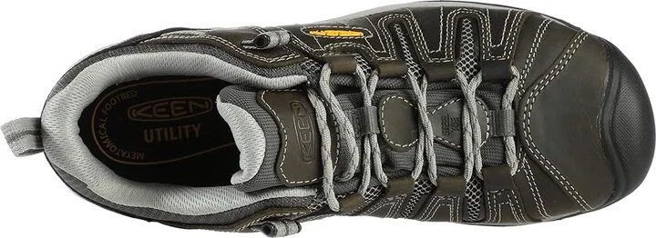 KEEN Utility Flint II (Steel Toe) Men's Work Boots Gargoyle/Paloma : 9.5 D - Medium, Textile/Leather - Image 3