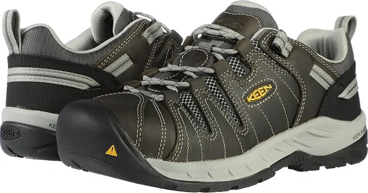 KEEN Utility Flint II (Steel Toe) Men's Work Boots Gargoyle/Paloma : 9.5 D - Medium, Textile/Leather